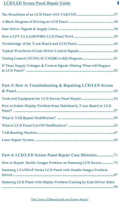 lcd screen panel repair guide