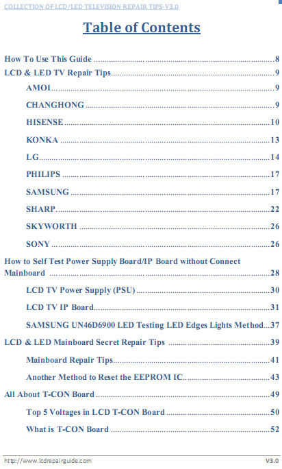 lcd led tv repair tips